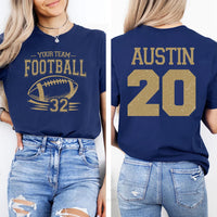 Personalized Football Shirt, Custom Team Mascot Name Number Sweatshirt, Front Back Player Jersey Design, Game Day Fan Shirt, Team Gift