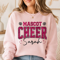 Personalized Glitter School Mascot Sweatshirt, Custom Cheer Name Tee, Sparkle Game Day Team Shirt, Cheerleader Spirit Wear, Custom Team Gift