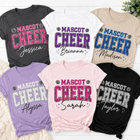 Personalized Glitter School Mascot Sweatshirt, Custom Cheer Name Tee, Sparkle Game Day Team Shirt, Cheerleader Spirit Wear, Custom Team Gift
