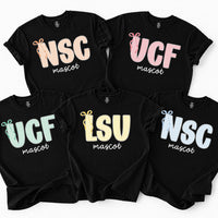 Personalized School Spirit Shirt, Custom Team Mascot Tee, Striped Varsity Initial Shirt, Back to School Game Day Outfit, Custom Team Gift