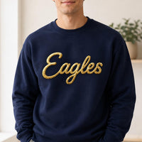 Custom Puff Print Mascot Sweatshirt, Personalized Team Name Shirt, Raised 3D School Spirit Hoodie, Sports Game Day Tee, Team Mom Gift