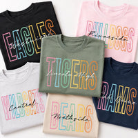 Personalized Mascot School Name Spirit Shirt, Custom Team Name Tee, Back to School Teacher Student Shirt, Game Day Apparel, Custom Team Gift