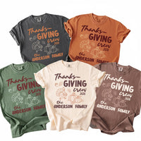 Personalized Family Thanksgiving Shirt, Custom Matching Cousin Crew Tee, Friendsgiving Dinner Shirt, Turkey Day Group Outfit, Cousin Gift