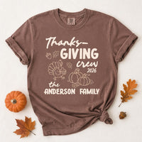 Personalized Family Thanksgiving Shirt, Custom Matching Cousin Crew Tee, Friendsgiving Dinner Shirt, Turkey Day Group Outfit, Cousin Gift