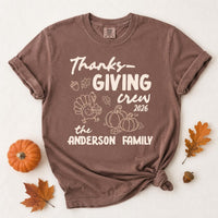 Personalized Family Thanksgiving Shirt, Custom Matching Cousin Crew Tee, Friendsgiving Dinner Shirt, Turkey Day Group Outfit, Cousin Gift