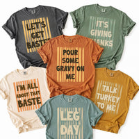Custom Thanksgiving Family Shirt, Personalized Friendsgiving Tee, Funny Turkey Pun Shirt, Matching Family Cousin Outfit, Holiday Gift