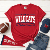 Custom School Mascot Shirt, Personalized School Name Tee, School Spirit Game Day Shirt, Varsity Team Fan Top, Custom Team Fan Gift