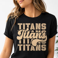 Personalized School Mascot Shirt, Custom Team Name Tee, Retro Varsity Mascot T-Shirt, Game Day School Spirit Apparel, Custom Team Gift