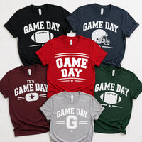 Custom Game Day Football Shirt, Varsity Football Season Tee, Retro Sports Fan Graphic Tee, Weekend Stadium Tailgate Outfit, Gift for Athlete