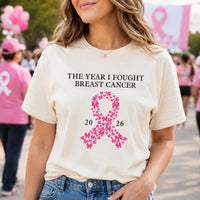 Personalized Breast Cancer Awareness Shirt, Custom Survivor Year Tee, Pink Butterfly Ribbon Shirt, October Awareness Tee, Survivor Gift