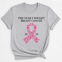 Personalized Breast Cancer Awareness Shirt, Custom Survivor Year Tee, Pink Butterfly Ribbon Shirt, October Awareness Tee, Survivor Gift
