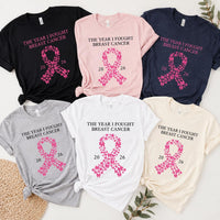 Personalized Breast Cancer Awareness Shirt, Custom Survivor Year Tee, Pink Butterfly Ribbon Shirt, October Awareness Tee, Survivor Gift