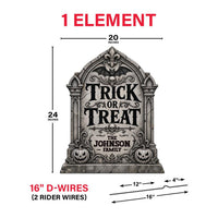 Personalized Halloween Tombstone Yard Sign, Custom Family Lawn Sign, Spooky Cemetery Display, Seasonal Outdoor Decor, Halloween Yard Decor
