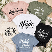 Personalized Bride & Team Bride Shirts, Custom Bridal Party Tees, Matching Bachelorette Outfit, Wedding Weekend Tops, Bridal Shower Gift