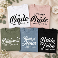 Personalized Bride & Team Bride Shirts, Custom Bridal Party Tees, Matching Bachelorette Outfit, Wedding Weekend Tops, Bridal Shower Gift