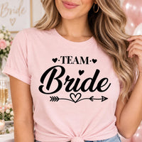 Personalized Bride & Team Bride Shirts, Custom Bridal Party Tees, Matching Bachelorette Outfit, Wedding Weekend Tops, Bridal Shower Gift