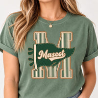 Personalized School Mascot Shirt, Custom Team Name Tee, Retro Varsity Megaphone T Shirt, School Spirit Game Day Outfit, Gift for Athlete