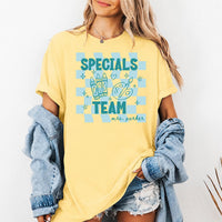 Personalized Specials Team Shirt, Custom Teacher Name Tee, Retro School Staff Top, Back to School Outfit, Teacher Appreciation Gift