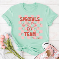 Personalized Specials Team Shirt, Custom Teacher Name Tee, Retro School Staff Top, Back to School Outfit, Teacher Appreciation Gift