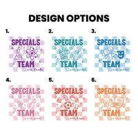 Personalized Specials Team Shirt, Custom Teacher Name Tee, Retro School Staff Top, Back to School Outfit, Teacher Appreciation Gift