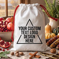 Personalized Santa Sack with Custom Logo, Christmas Toy Sack with Name, Drawstring Gift Bag, Modern Christmas Toy Sack, Christmas Gift