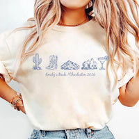Personalized Charleston Bachelorette Sweatshirt, Custom Bride Trip Sweatshirt, Western Desert Bach Tee, Bachelorette Outfit, Girls Trip Gift