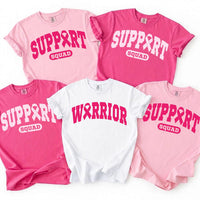 Custom Breast Cancer Shirt, Personalized Support Squad Warrior Tee, Matching Pink Out Group Shirts, October Awareness, Cancer Fighter Gift