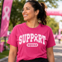 Custom Breast Cancer Shirt, Personalized Support Squad Warrior Tee, Matching Pink Out Group Shirts, October Awareness, Cancer Fighter Gift