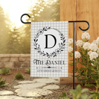 Custom Family Monogram Garden Flag, 12x18 Double Sided Yard Flag, Family Last Name Sign, Custom Address Porch Decor, Housewarming Gift
