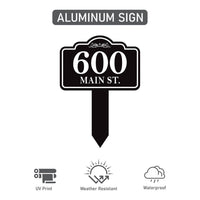 Custom Yard Address Metal Sign, Personalized House Number Aluminum Sign, Lawn Address Stake, Driveway Number Marker, New Home Gift