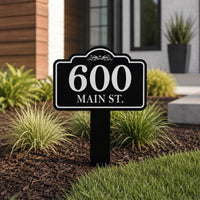 Custom Yard Address Metal Sign, Personalized House Number Aluminum Sign, Lawn Address Stake, Driveway Number Marker, New Home Gift