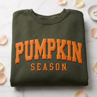 Custom Pumpkin Season Puff Print Sweatshirt, Personalized Fall Tee, 3D Raised Autumn Shirt, Statement Puff Shirt, Just Because Gift