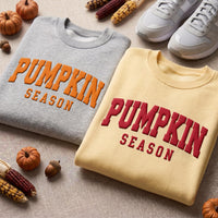 Custom Pumpkin Season Puff Print Sweatshirt, Personalized Fall Tee, 3D Raised Autumn Shirt, Statement Puff Shirt, Just Because Gift