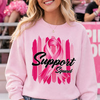 Breast Cancer Awareness Sweatshirt, Pink Ribbon Support Squad Crewneck, October Awareness Pullover, Pink Out Team Outfit, Gift for Her