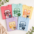 Personalized School Team Mascot Shirt, Custom Team Name Tee, Varsity Letter Sports T-Shirt, Game Day Fan Apparel, Gift for Athlete