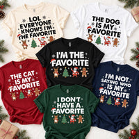 Custom Family Christmas Tee, Personalized Favorite Shirt, Matching Holiday Group Shirts, Funny Sibling Tee Set, Holiday Party Gift
