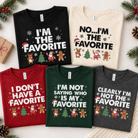 Custom Family Christmas Tee, Personalized Favorite Shirt, Matching Holiday Group Shirts, Funny Sibling Tee Set, Holiday Party Gift