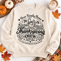 Personalized Thanksgiving Family Sweatshirt, Custom Last Name Hoodie, Festive Family Shirt, Matching Fall Dinner Outfit, Holiday Gift 2026