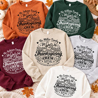 Personalized Thanksgiving Family Sweatshirt, Custom Last Name Hoodie, Festive Family Shirt, Matching Fall Dinner Outfit, Holiday Gift 2026