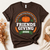 Custom Friendsgiving 2026 Shirt, Matching Thanksgiving Party Tee, Personalized Friend Group Top, Fall Gathering Outfit, Holiday Party Gift