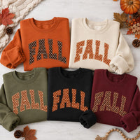 Retro Polka Dot Fall Sweatshirt for Women, Vintage Autumn Graphic Tee, Cute Thanksgiving T Shirt, Cozy Season Outfit, Holiday Gift for Her