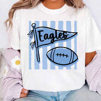 Personalized Football Mascot Shirt, Custom Team Name Tee, Pennant School Spirit Tee, Football Mom Teacher Cheer Student, Custom Team Gift