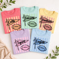 Personalized Football Mascot Shirt, Custom Team Name Tee, Pennant School Spirit Tee, Football Mom Teacher Cheer Student, Custom Team Gift