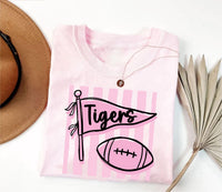Personalized Football Mascot Shirt, Custom Team Name Tee, Pennant School Spirit Tee, Football Mom Teacher Cheer Student, Custom Team Gift
