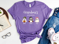 Personalized Grandma Halloween Shirt, Custom Grandkids Names Tee, Mimi Nana Gigi Little Boos Top, Cute Ghost Family Tee, Gift for Grandma