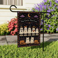 Personalized Family Halloween Garden Flag, 12x18 Double Sided Yard Flag, Spooky Porch Decor, Custom Ghost Family Names, Halloween Gift