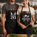 Personalized Embroidered Apron, Custom Name Cooking Apron, Monogram Kitchen Apron with Leather Trim, Custom Name Apron, Housewarming Gift