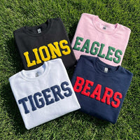 Custom Football Team Name Puff Print Shirt, Personalized Mascot Sweatshirt, 3D School Spirit Hoodie, Game Day Crewneck, Team Spirit Wear