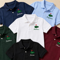 Custom Embroidered Polo Shirt for Father and Son, Personalized Polo Shirts for Golf Outings, Weekend Wear, Casual Polo, Birthday Gift