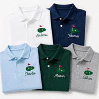 Custom Embroidered Polo Shirt for Father and Son, Personalized Polo Shirts for Golf Outings, Weekend Wear, Casual Polo, Birthday Gift